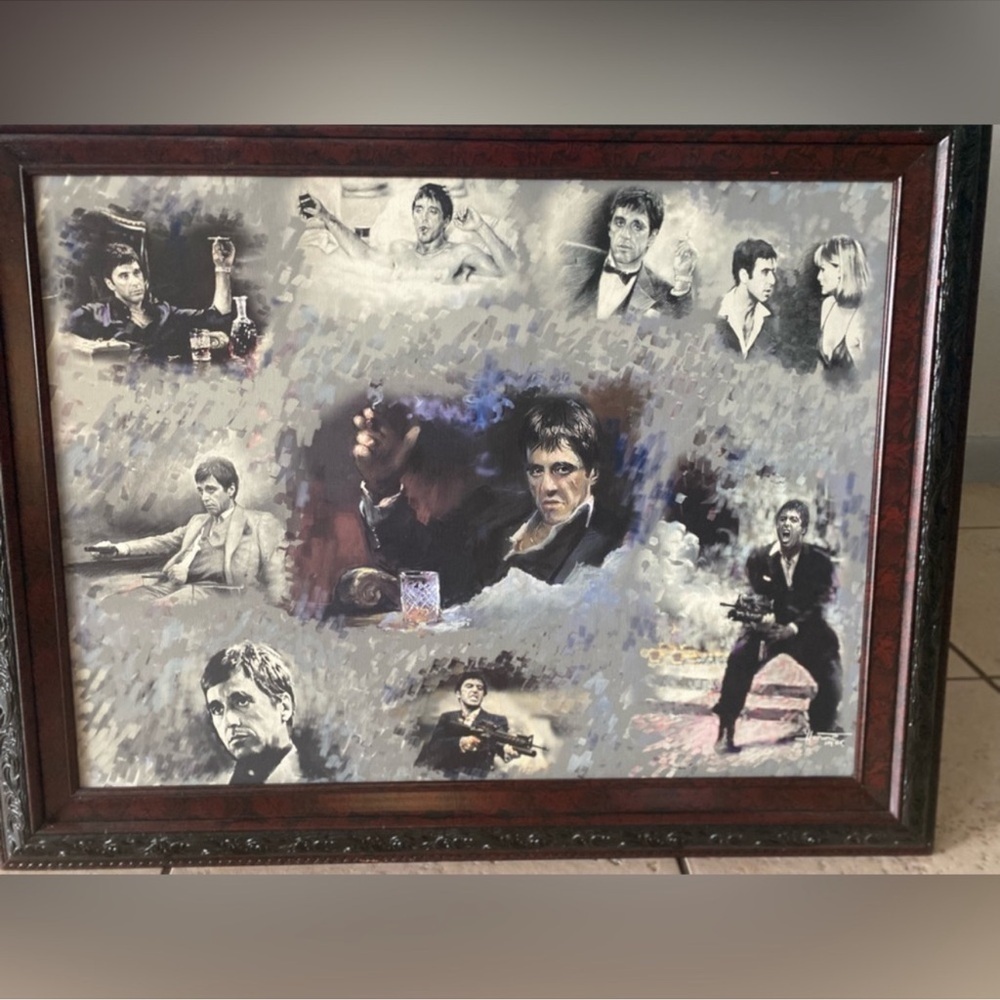 Scarface Framed Movie Collage Art Print
